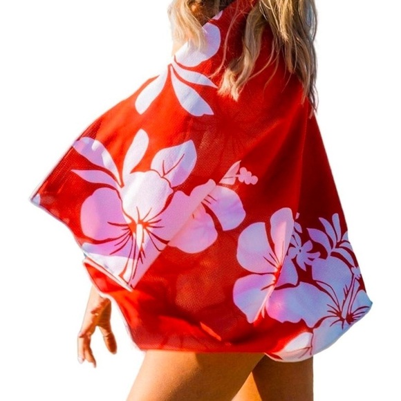 CGear Other - CGEAR Orange Floral Adult Sized Sand-Free Beach Towel Patented Dual Layer 63X31